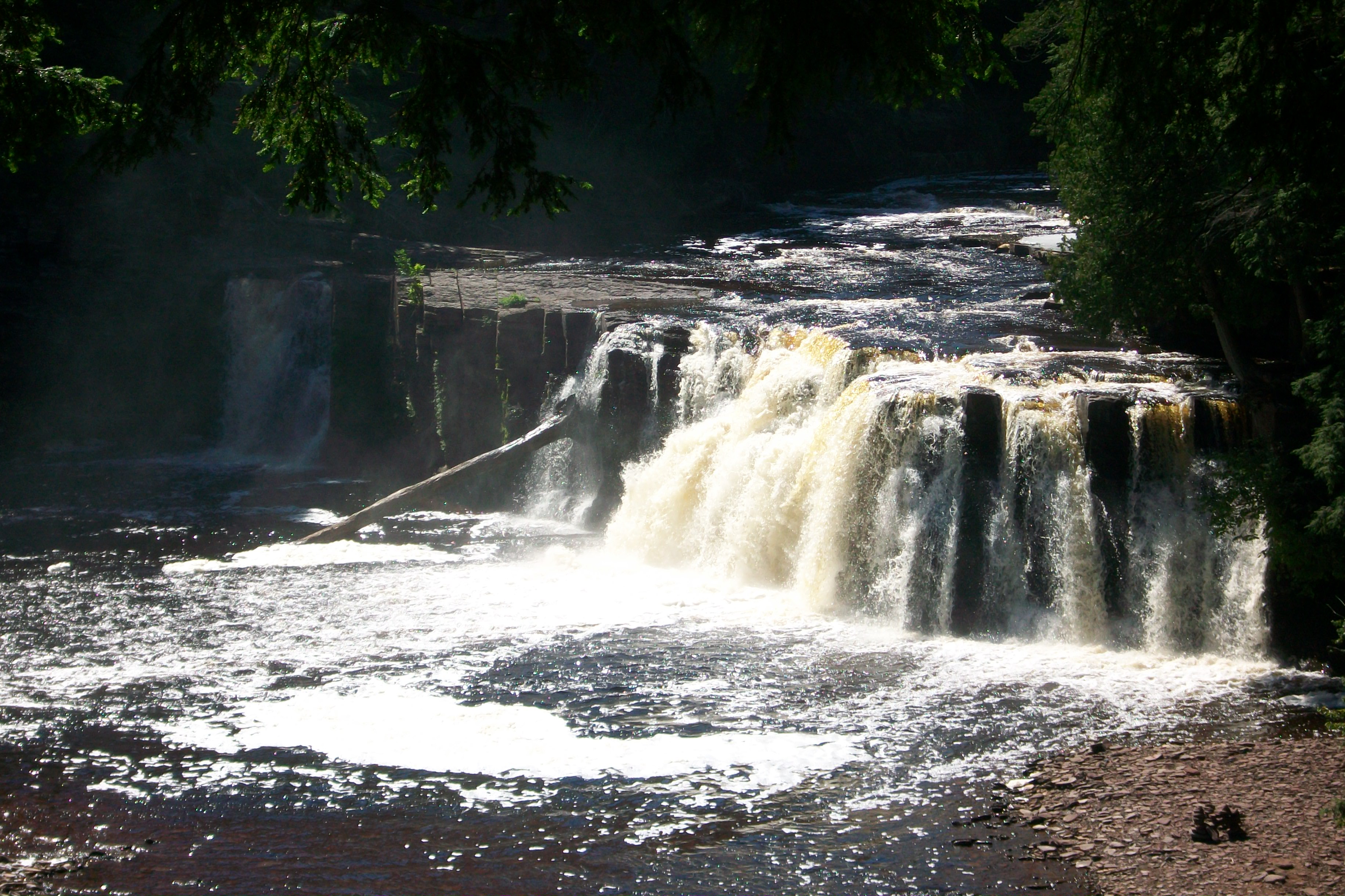 a waterfall